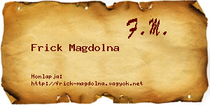 Frick Magdolna névjegykártya