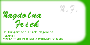 magdolna frick business card